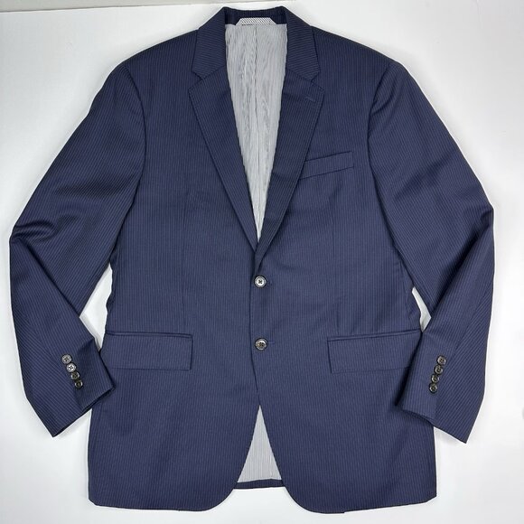 Todd Snyder Men's Blue Mayfair Fit Pinstriped Wool Two Button Suit Coat 40R/C42 - Picture 1 of 12
